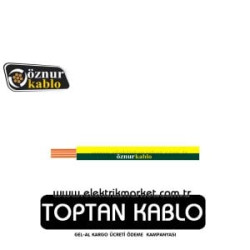 Öznur Kablo 1,5 mm NYAF - Sarı - Yeşil