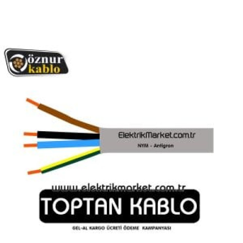 Öznur Kablo 4x4 mm NYM (Antigron) Öznur Kablo 4x4 mm NYM (Antigron)