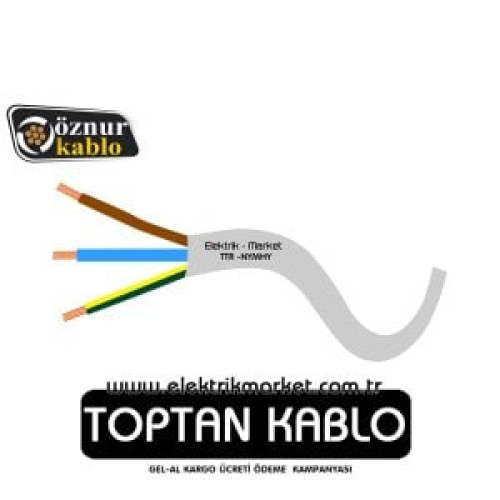 Öznur Kablo 3x2,5 mm TTR BEYAZ - NYMHY